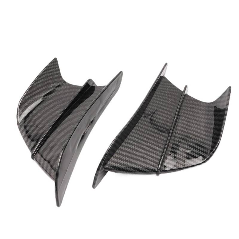 1 Paar Universal Modified Winglet Aerodynamischer Spoiler Fixed Wing Motorradzubehör Motorrad zubehör(Carbon Fiber Look) von Jiechao