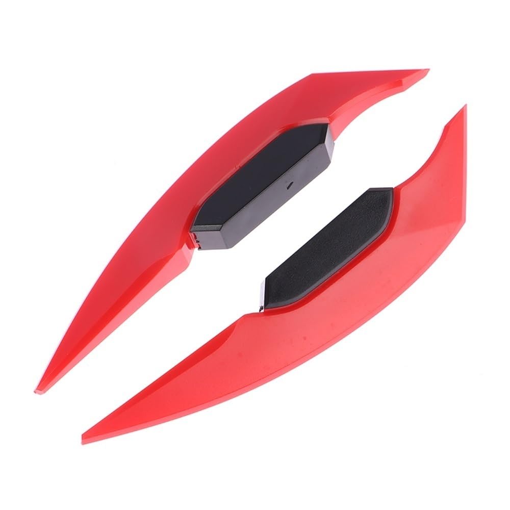 1 Paar Universal Motorrad Winglet Aerodynamischer Spoiler Dynamischer Flügel Dekoration Aufkleber Für Motorrad Roller Motorrad zubehör(Red) von Jiechao