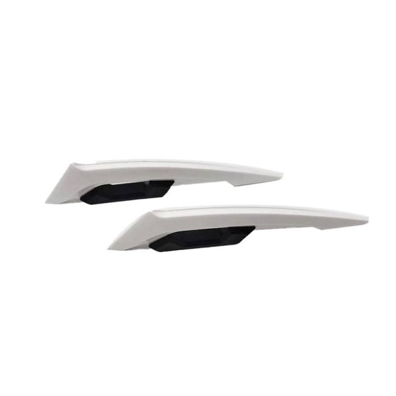 1 Paar Universal Motorrad Winglet Aerodynamischer Spoiler Dynamischer Flügel Dekoration Aufkleber Für Motorrad Roller Motorrad zubehör(White) von Jiechao