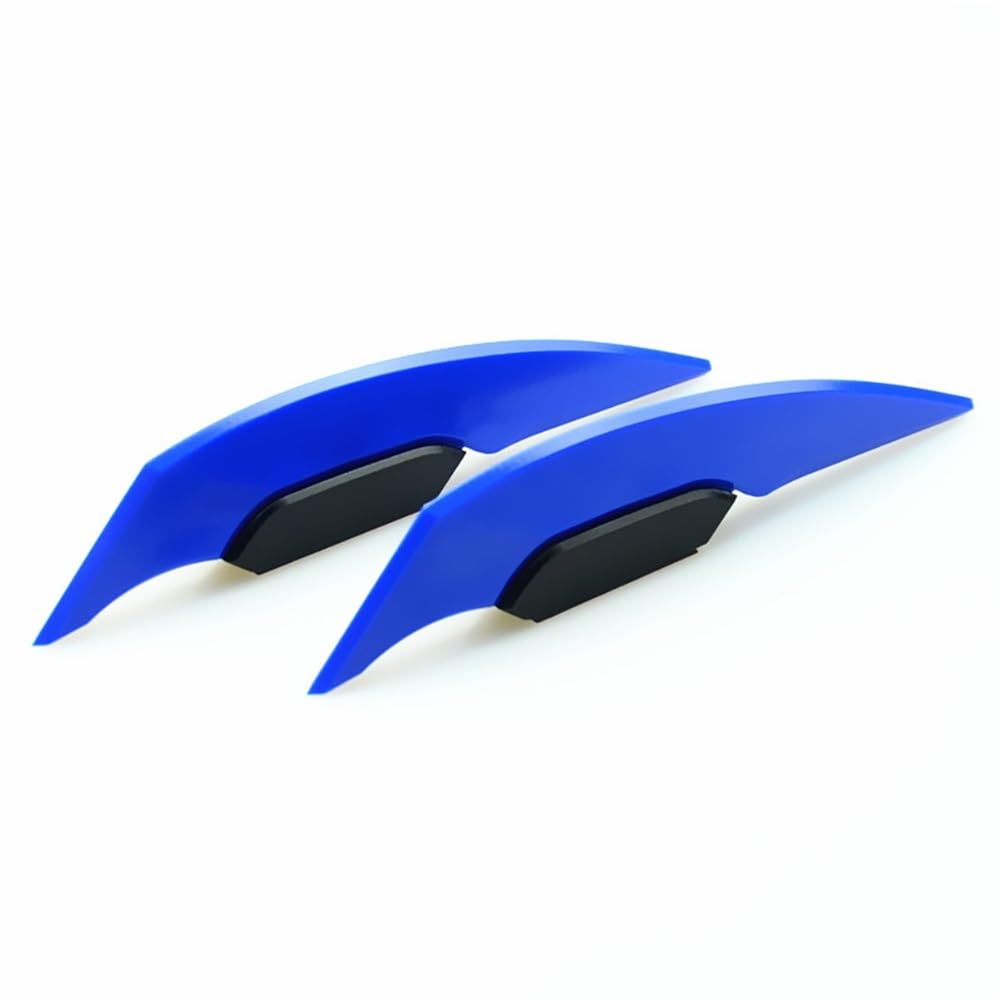2 Stück Universal Motorrad Winglet Aerodynamischer Spoiler Flügel Seitenspoiler Aufkleber Dynamischer Flügel Für Motorrad Roller Motorrad zubehör(Blue) von Jiechao