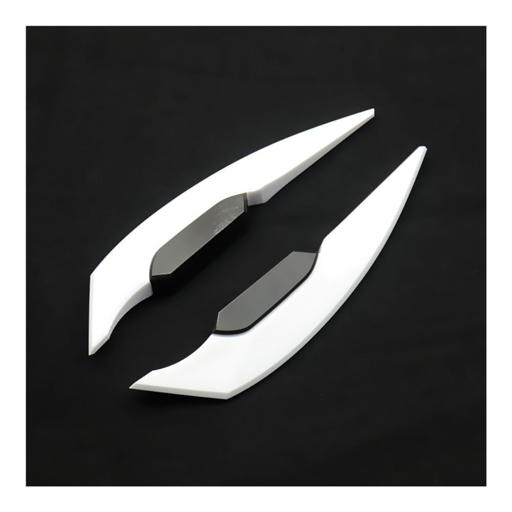2 Stück Universal Motorrad Winglet Aerodynamischer Spoiler Flügel Seitenspoiler Aufkleber Dynamischer Flügel Für Motorrad Roller Motorrad zubehör(White) von Jiechao