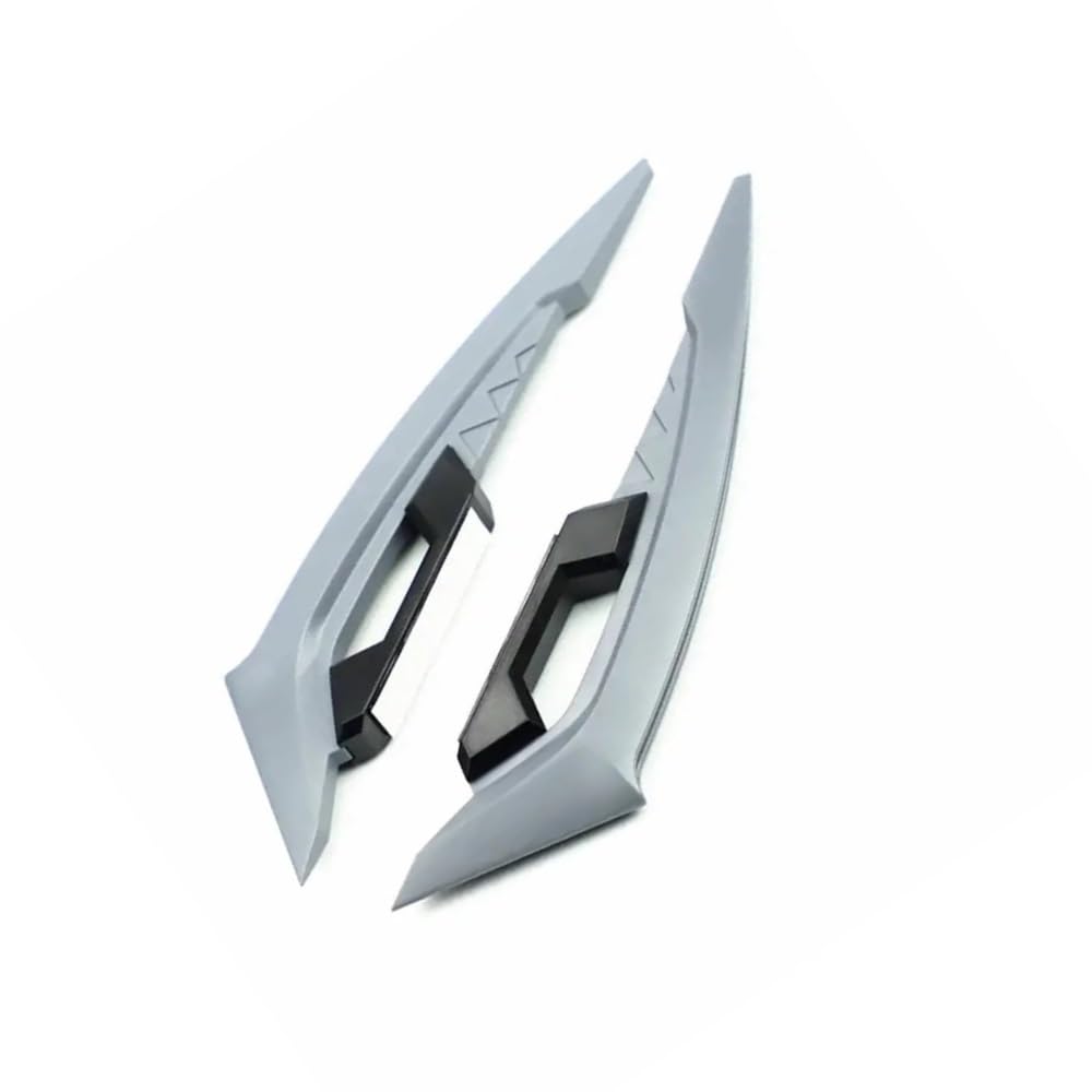 2 Stücke Motorrad Winglets Vorderseite Spoiler Aerodynamische Flügel Set Feste Windflügel Dekoration Aufkleber Motorrad zubehör(Grey) von Jiechao