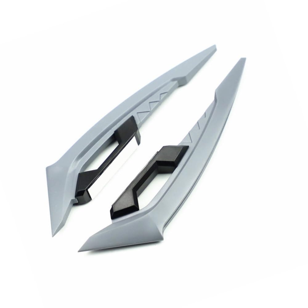 2 Stücke Motorrad Winglets Vorderseite Spoiler Aerodynamische Flügel Set Feste Windflügel Dekoration Aufkleber Motorrad zubehör(Grey) von Jiechao