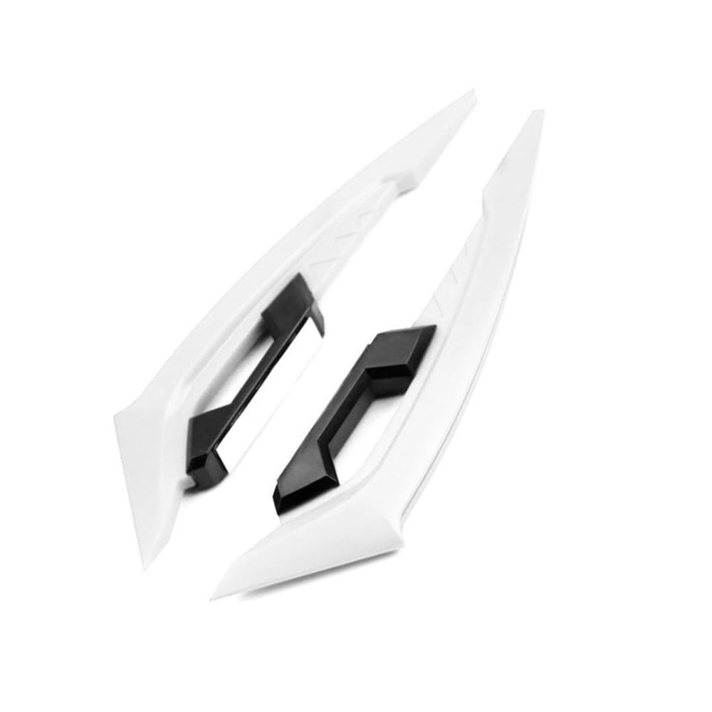 2 Stücke Motorrad Winglets Vorderseite Spoiler Aerodynamische Flügel Set Feste Windflügel Dekoration Aufkleber Motorrad zubehör(White) von Jiechao