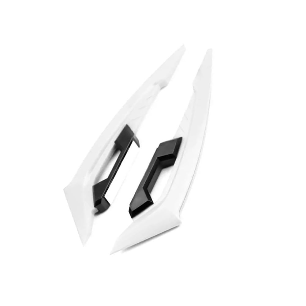 2 Stücke Motorrad Winglets Vorderseite Spoiler Aerodynamische Flügel Set Feste Windflügel Dekoration Aufkleber Motorrad zubehör(White) von Jiechao