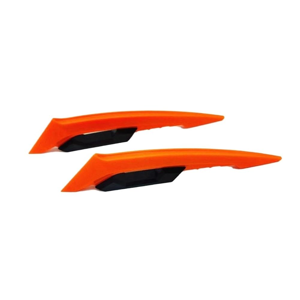 2Pcs Motorrad Winglet Aerodynamische Spoiler Dynamische Flügel Mit Dekoration Aufkleber Für Motorrad Roller Helm Motorrad zubehör(Orange) von Jiechao