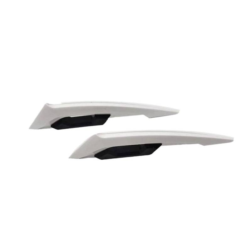 2Pcs Motorrad Winglet Aerodynamische Spoiler Dynamische Flügel Mit Dekoration Aufkleber Für Motorrad Roller Helm Motorrad zubehör(White) von Jiechao