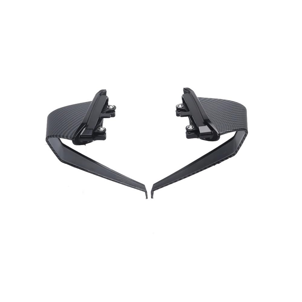 Für Monster 937 SP Für Plus Für Monster 950 2021- Motorrad Spoiler Flügel Aerodynamische Seite Winglet Motorrad zubehör(Carbon Fiber Black) von Jiechao