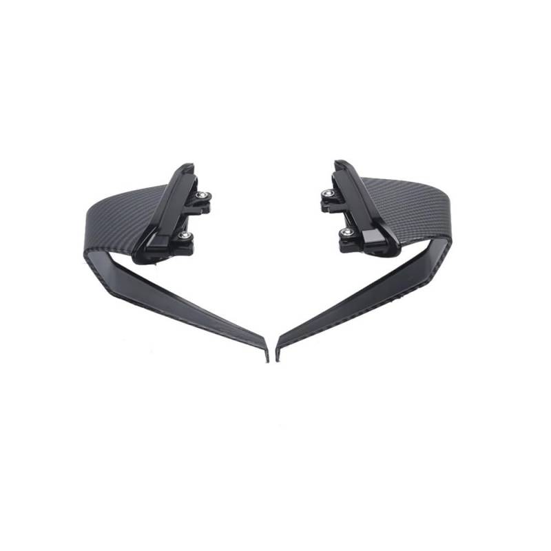Für Monster 937 SP Für Plus Für Monster 950 2021- Motorrad Spoiler Flügel Aerodynamische Seite Winglet Motorrad zubehör(Carbon Fiber Black) von Jiechao