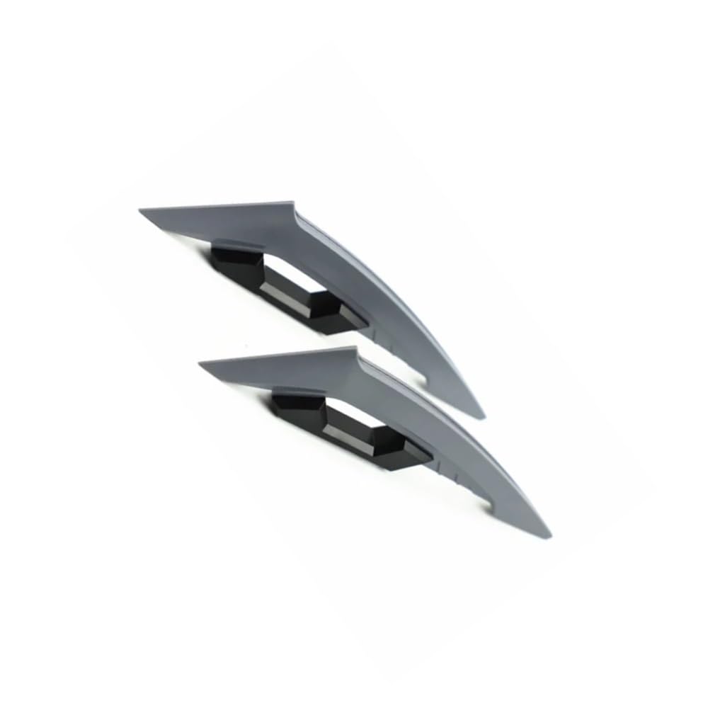 Für Motorrad Roller 1 Paar Universal Motorrad Winglet Aerodynamische Spoiler Dynamische Flügel Dekoration Aufkleber Motorrad zubehör(Grey) von Jiechao