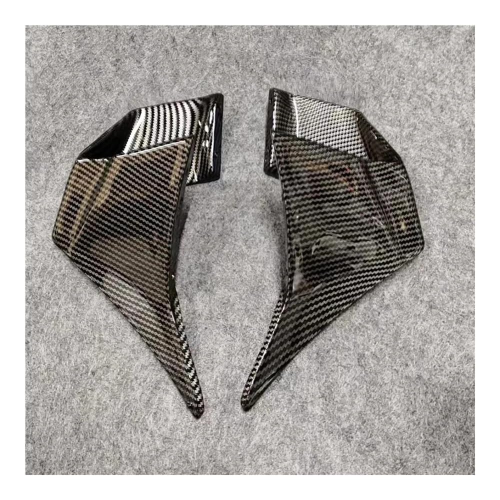 Für Ninja 400 FÜR Ninja400 2018-2023 Motorrad Winglets Aerodynamische Seitenflügel Spoiler Verkleidung Motorrad zubehör(Carbon Fiber) von Jiechao