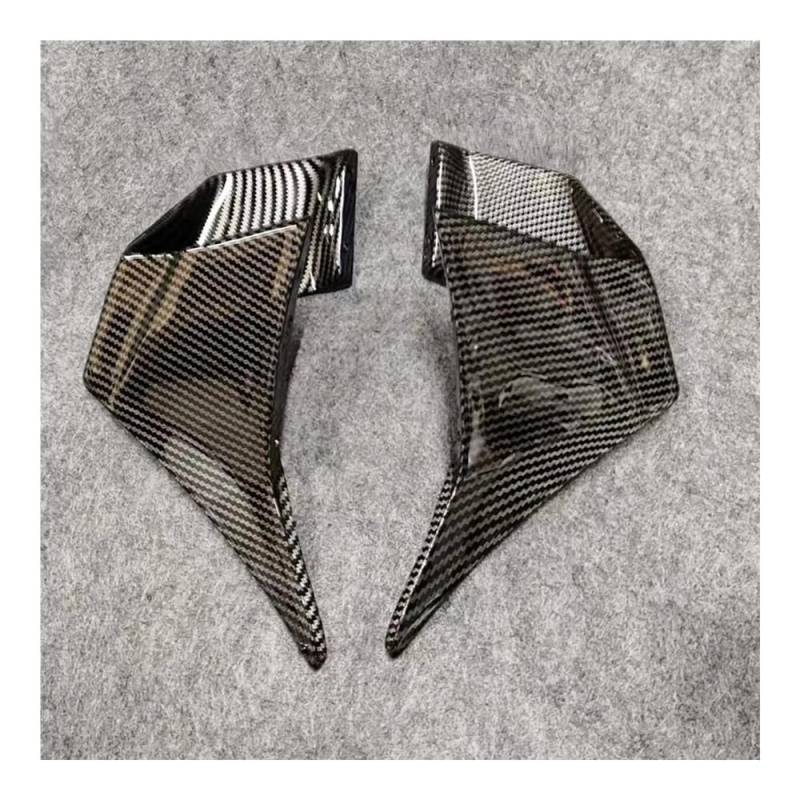 Für Ninja 400 FÜR Ninja400 2018-2023 Motorrad Winglets Aerodynamische Seitenflügel Spoiler Verkleidung Motorrad zubehör(Carbon Fiber) von Jiechao