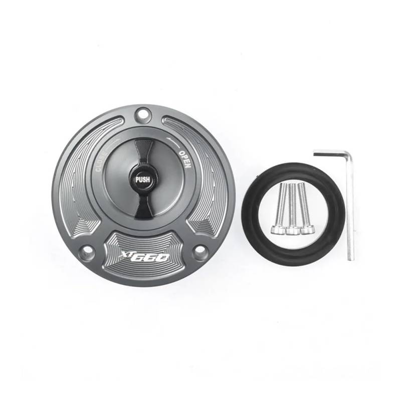 Für XT660 Für XT660R 2014 Motorrad Tankdeckel Abdeckung Zubehör Tankabdeckung(Gray and Black) von Jiechao