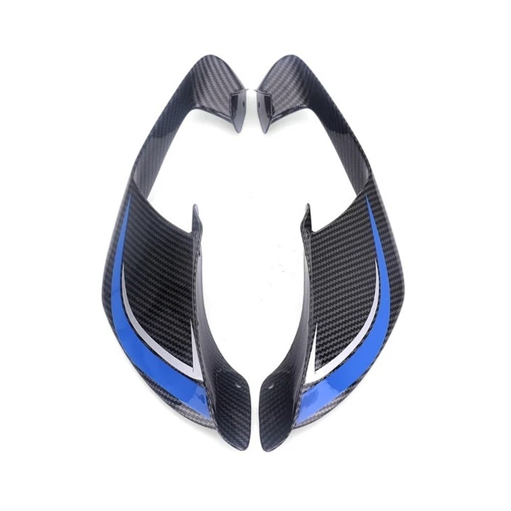 Für YZF Für R1 Für R1M 2017-2023 Motorrad Aerodynamische Flügel Kit Seite Winglets Feste Flügel Spoiler Motorrad zubehör(Carbon Blue) von Jiechao