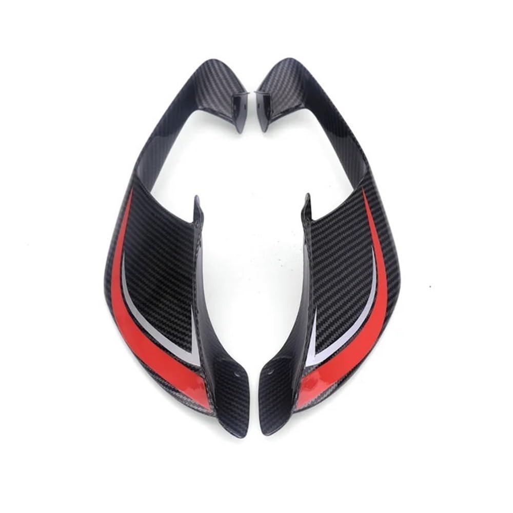 Für YZF Für R1 Für R1M 2017-2023 Motorrad Aerodynamische Flügel Kit Seite Winglets Feste Flügel Spoiler Motorrad zubehör(Carbon red) von Jiechao