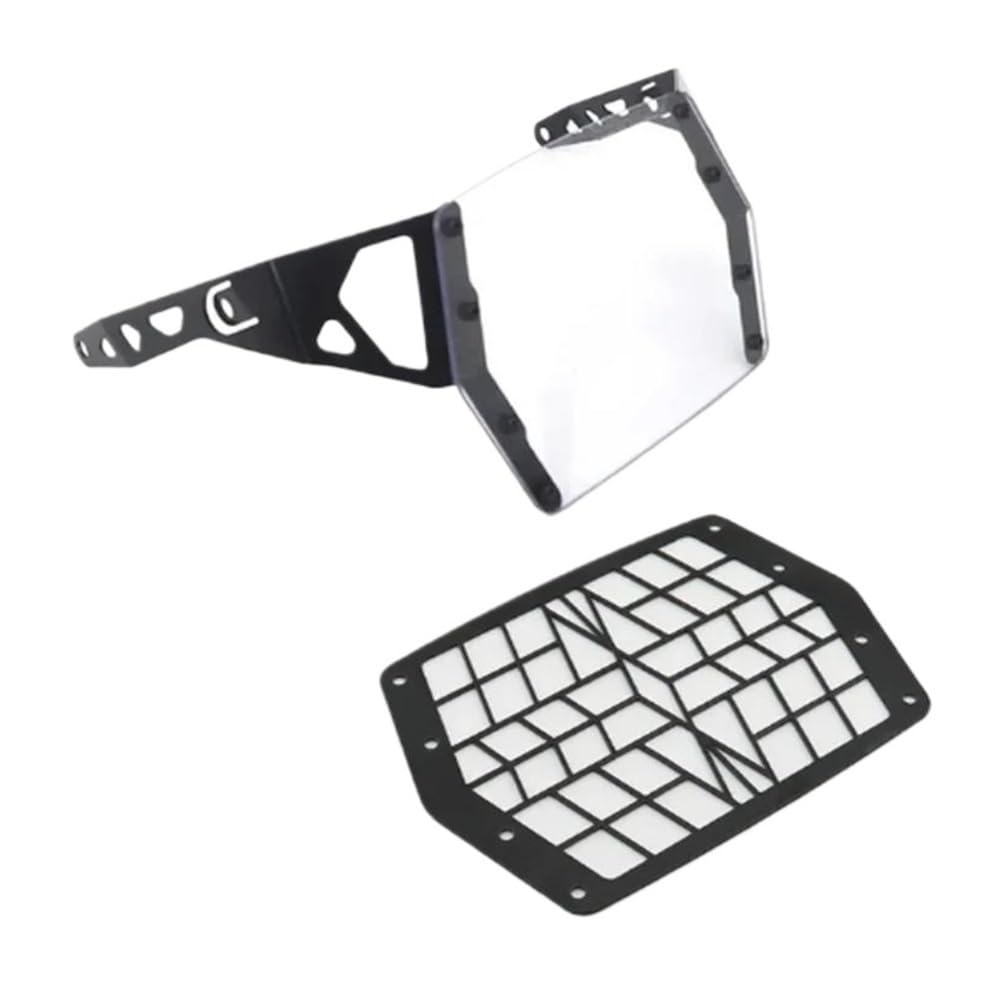 Jiechao Motorradteile Für DL 1050 Für V-Strom Für Dl1050 Für DL1050XT 2019 2020 Motorrad Scheinwerfer Protector Grille Schutz Abdeckung Schutz Grill(Transparent - Grille) von Jiechao