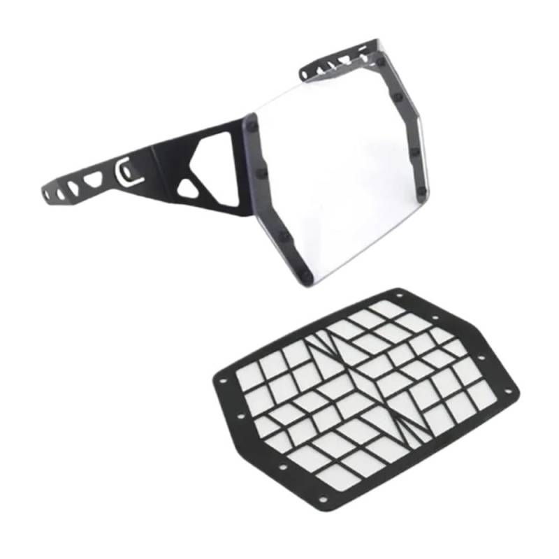 Jiechao Motorradteile Für DL 1050 Für V-Strom Für Dl1050 Für DL1050XT 2019 2020 Motorrad Scheinwerfer Protector Grille Schutz Abdeckung Schutz Grill(Transparent - Grille) von Jiechao