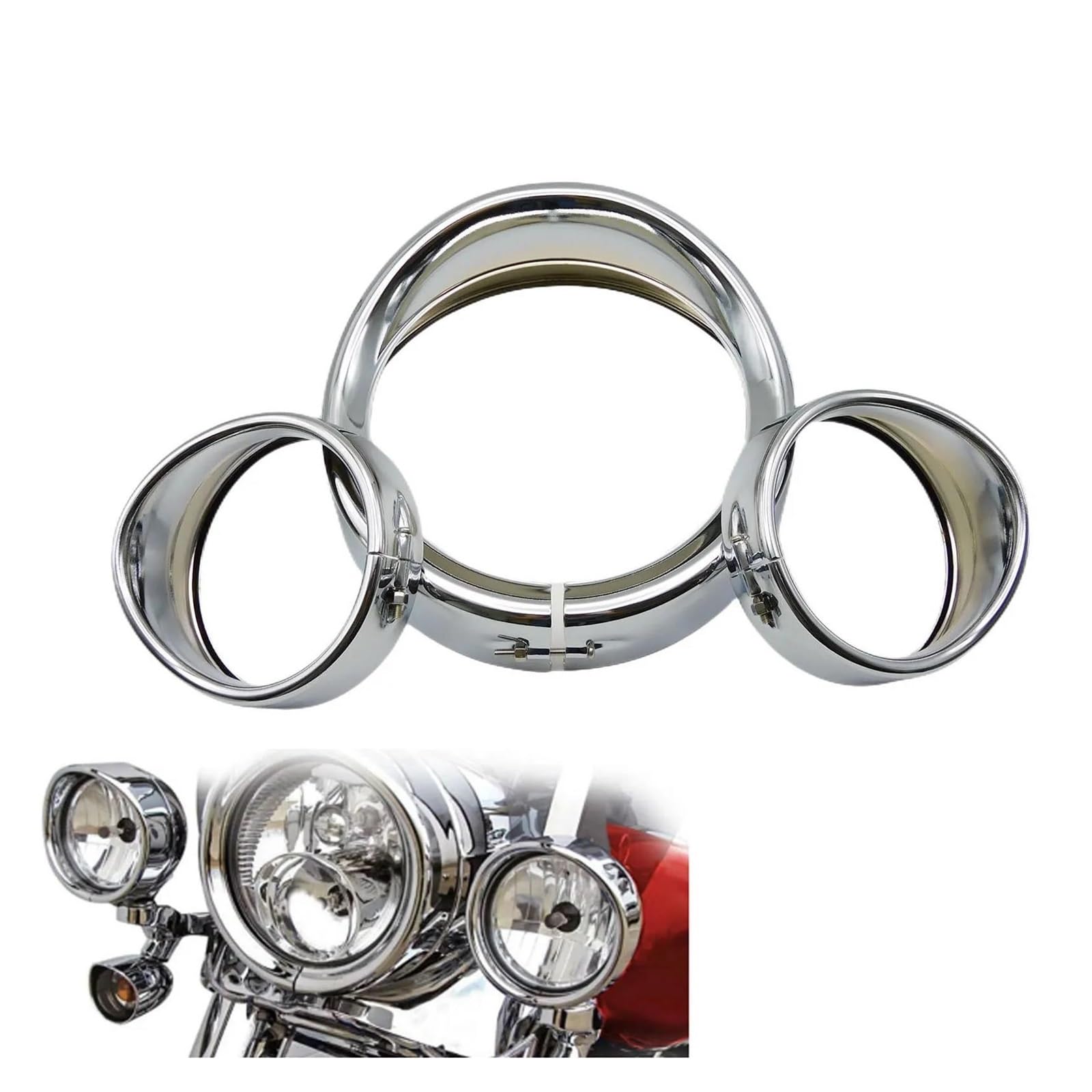 Jiechao Motorradteile Für Touring Für Road Für King Glide Für FLH Für Softail Für FLD Motorrad Chrom 7 "Scheinwerfer Trim Ring Visier Stil 4,5" Nebel Licht Abdeckung Jiechao Motorradteile Für Touring Für Road Für King Glide Für FLH Für Softail Für FLD Motorrad Chrom 7 "Scheinwerfer Trim Ring Visier Stil 4,5" Nebel Licht Abdeckung von Jiechao