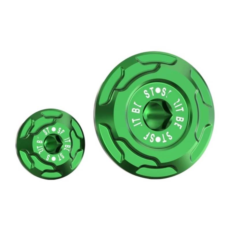 Motocross Zubehör Motorrad Motor Schraube Abdeckung Loch Linke Seite Motor Abdeckung Kurbelgehäuse Schraube Abdeckung FÜR FÜR Ninja400 FÜR Z400(Green) von Jiechao