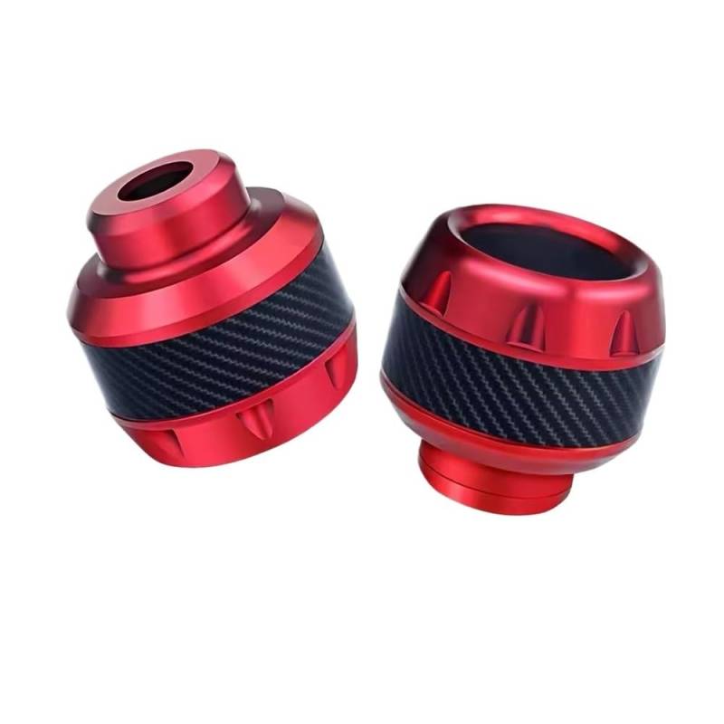 Motocross Zubehör Universal Motorcyle Rahmen Slider Gabel Rahmen Fallende Schutz Pads Sliders Motorrad Crash Protector(2pcs Red) von Jiechao