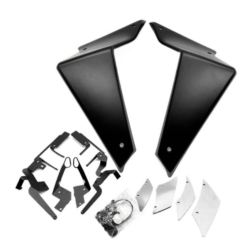 Motorrad Front Aerodynamik Seite Spoiler Feste Winglet Verkleidung Flügel Abdeckung Für MT-09 Für MT09 SP Für MT 09 2021-2023 Motorrad zubehör(Matt Black-02) von Jiechao