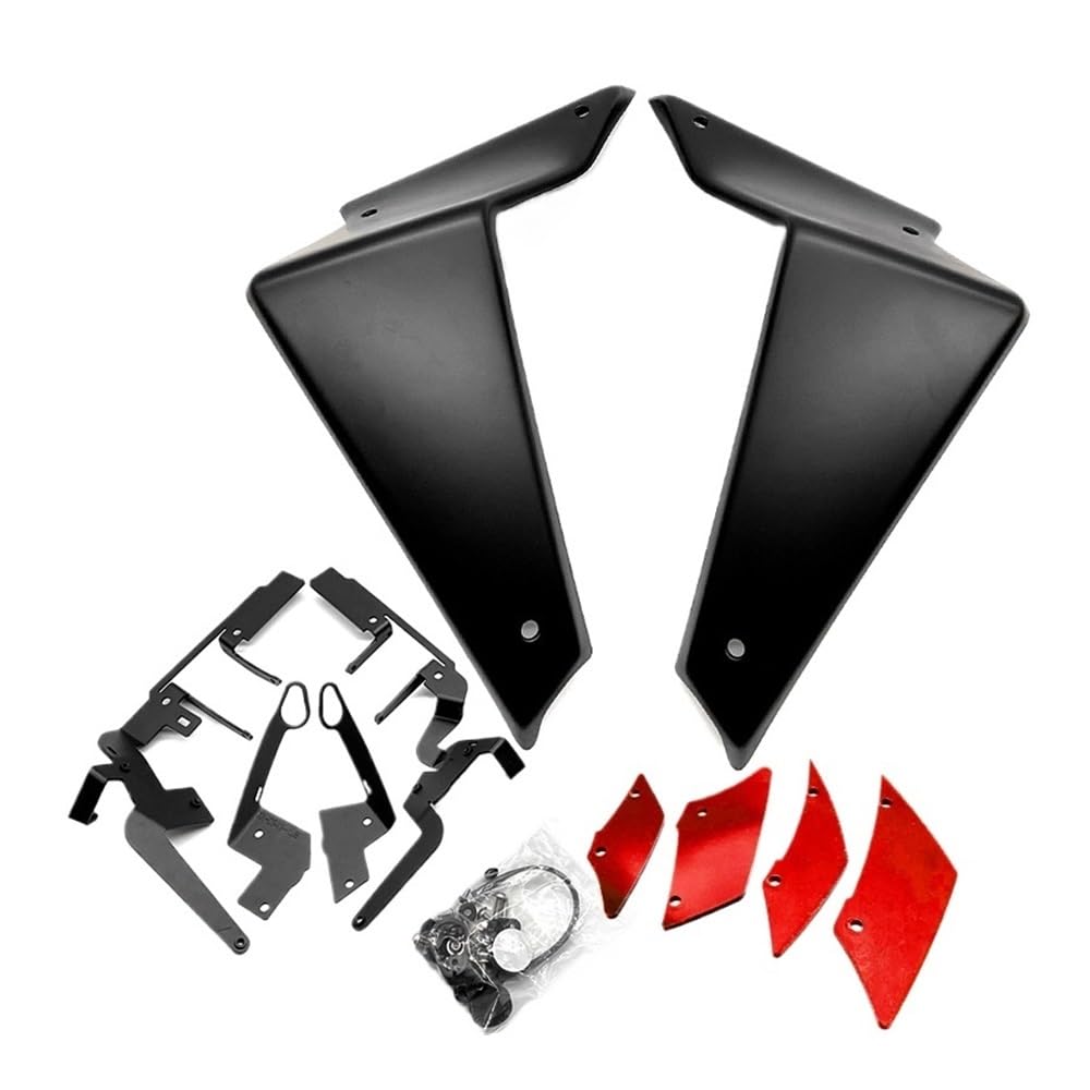 Motorrad Front Aerodynamik Seite Spoiler Feste Winglet Verkleidung Flügel Abdeckung Für MT-09 Für MT09 SP Für MT 09 2021-2023 Motorrad zubehör(Matt Black-03) von Jiechao