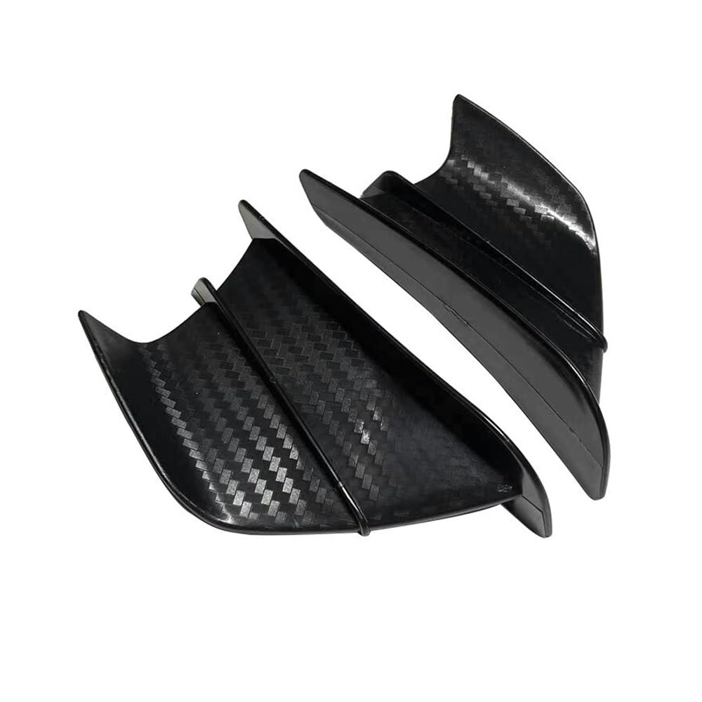 Motorrad Winglet Aerodynamische Flügel Kit Spoiler Für Ninja Für H2/H2R Für YZF Für R3 Für R25 Für BWS Motorrad zubehör(Black-2) von Jiechao
