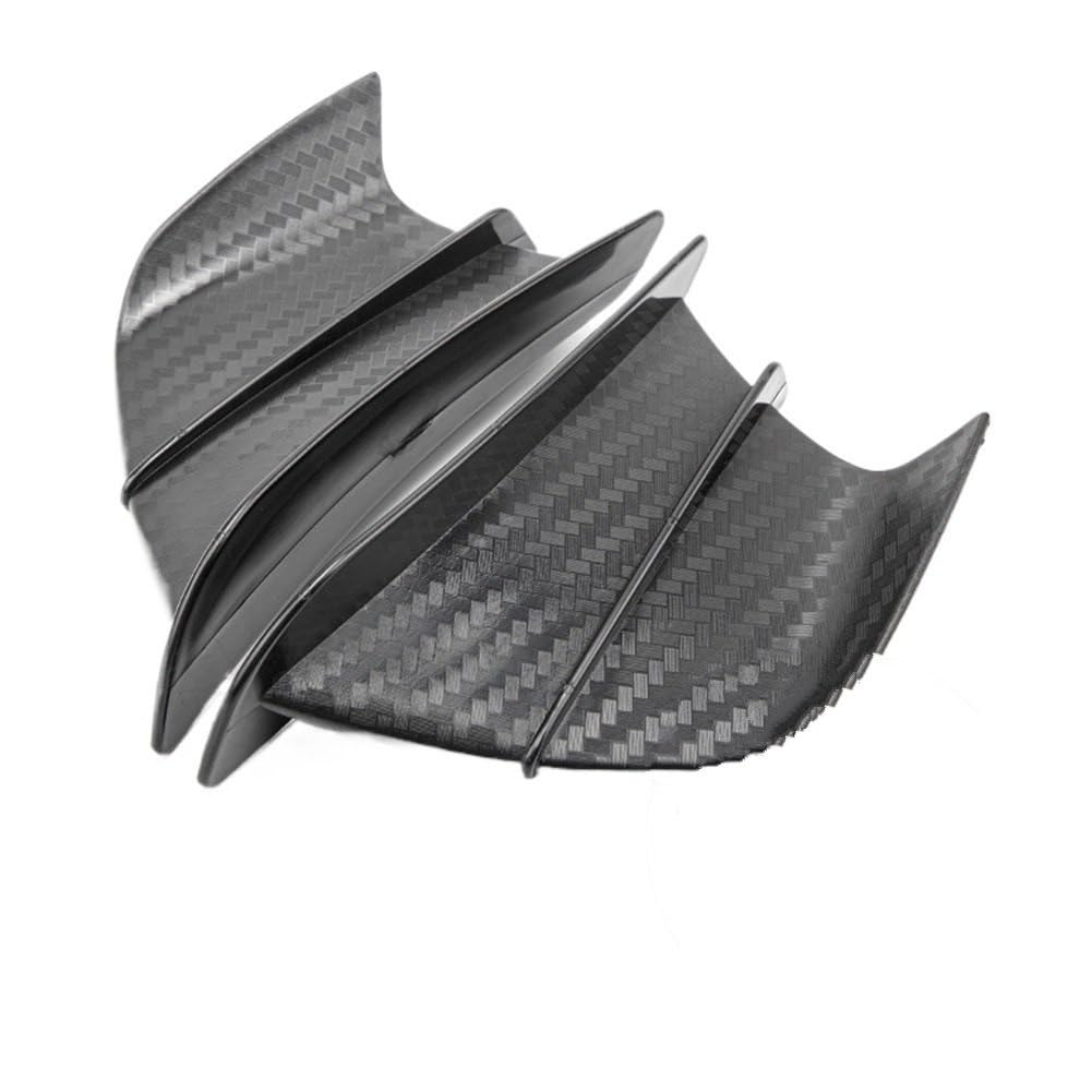 Motorrad Winglet Aerodynamisches Wing Kit Spoiler Protection Guard Wind Für Motorrad zubehör(Black-2) von Jiechao