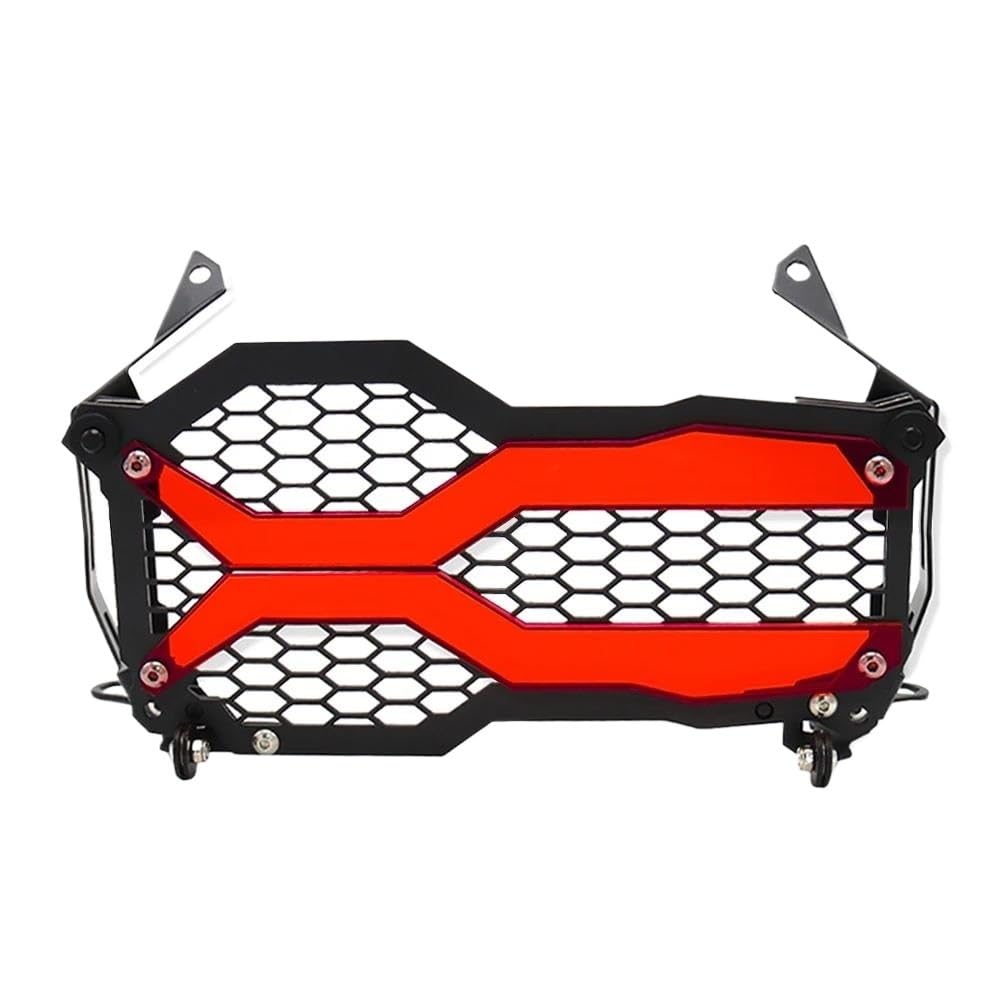 Motorradteile Für GS 1250 Für Adventure Für R1250GS Für ADV Für GSA1250 2023-2019 2024 Motorrad Scheinwerfer Schutz Grille Abdeckung(Red) von Jiechao