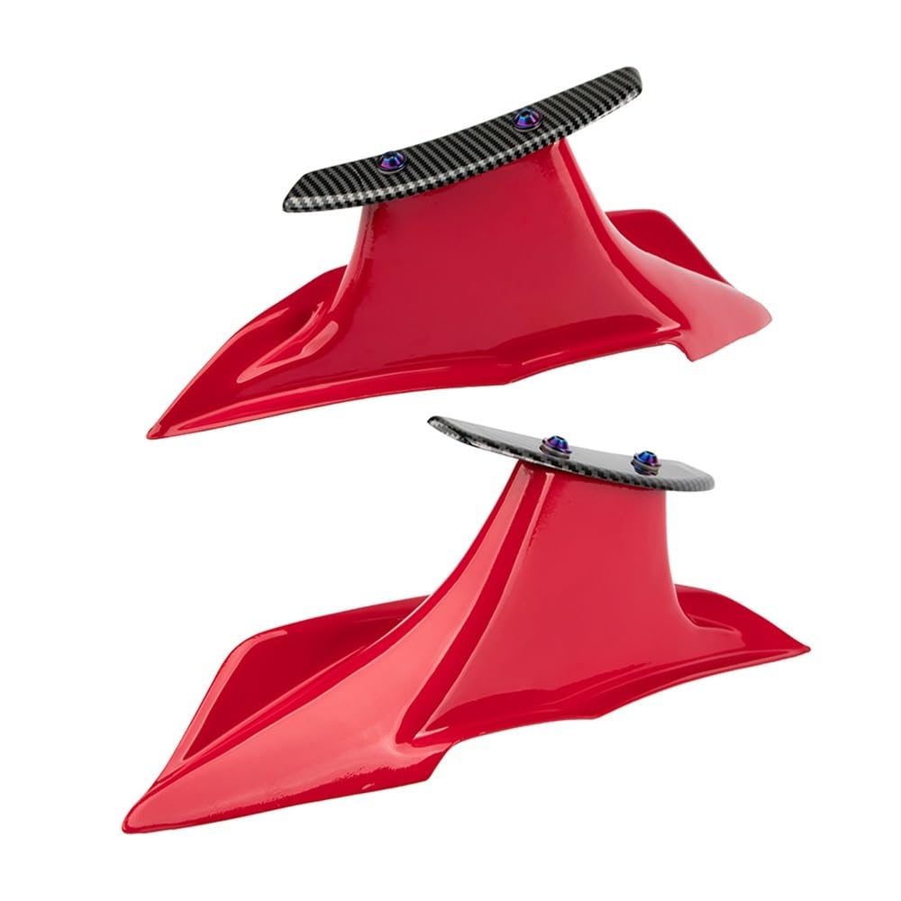 Motyorcycle Winglet Seitenflügel Windspoiler Luftabweiser Aerodynamischer Flügelsatz Spoiler Für CBR650 R 2019–2021 Motorrad zubehör(Red) von Jiechao