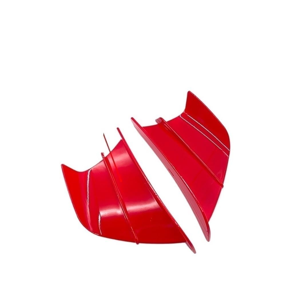 Universal 2PC Motorrad Winglet Aerodynamische Spoiler Flügel Motorrad Dekoration Aufkleber Für Motorrad zubehör(Red) von Jiechao