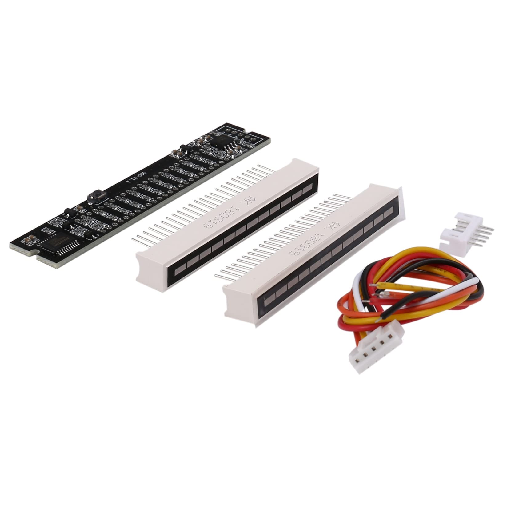 Jikoiuty Mini Dual 12 FüLlstand Anzeige LED Licht Leiste VU Meter Stereo VerstäRker Platine Einstellbare Licht Geschwindigkeit Platine mit (A) von Jikoiuty