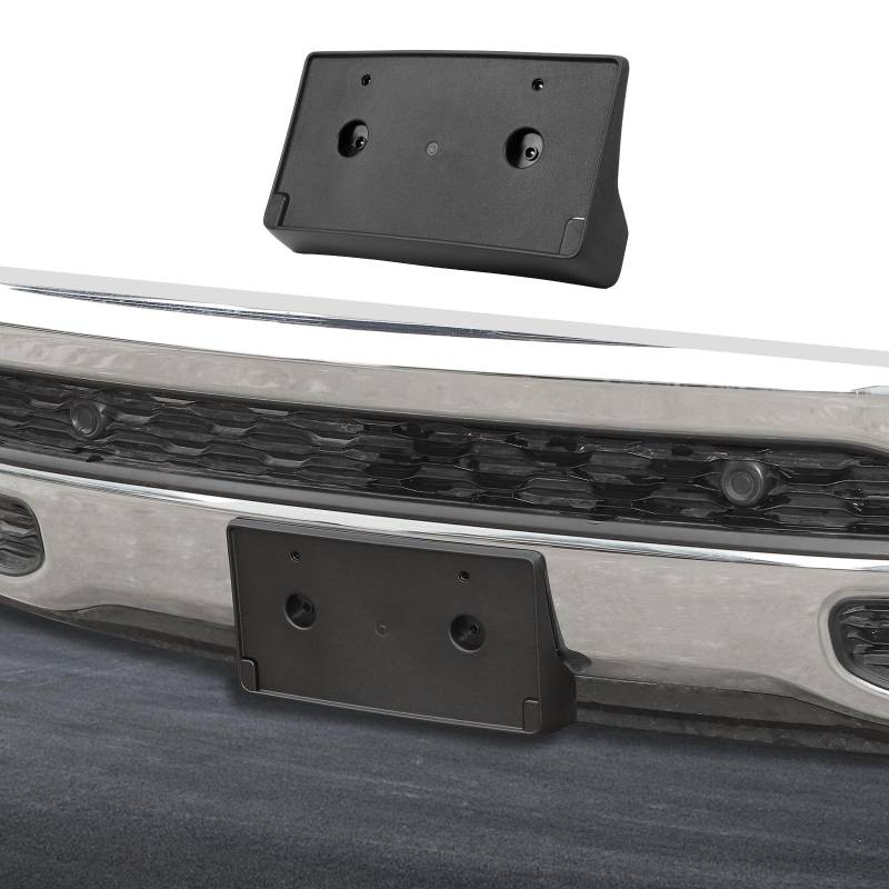Jimen Für Ram Kennzeichenhalter Front Kennzeichenrahmen Halterung Kompatibel mit Dodge Ram 2018-2023 (Schwarz) von Jimen