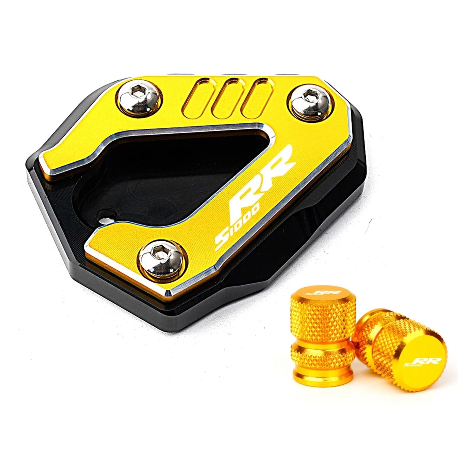 Jingyingtt Motorcycle Kickstand Side Stand Extension Pad Tire Valve Caps Compatible with S1000RR S 1000 RR 2019-2025 S1000R 2021-2025 M1000RR CNC Jingyingtt Motorcycle Kickstand Side Stand Extension Pad Tire Valve Caps Compatible with S1000RR S 1000 RR 2019-2025 S1000R 2021-2025 M1000RR CNC von Jingyingtt