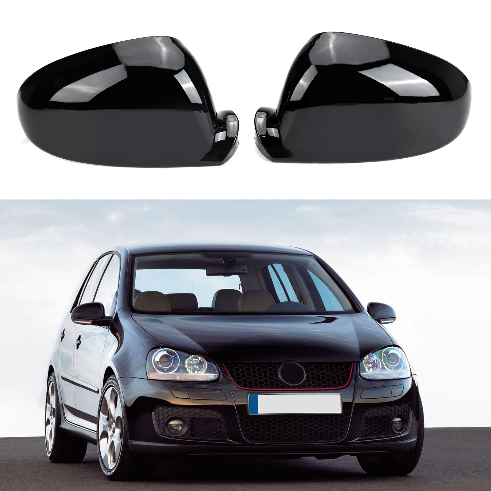 1 Paar Spiegelabdeckungen Ersatz für VW Golf MK5 Mk6 Plus/EOS/Jetta MK5/Passat B5.5 B6/Sharan, Auto Spiegelkappen Außenspiegel Außenspiegelkappe Rückspiegelkappe Ersatz für Skoda Superb B5 (Schwarz) 1 Paar Spiegelabdeckungen Ersatz für VW Golf MK5 Mk6 Plus/EOS/Jetta MK5/Passat B5.5 B6/Sharan, Auto Spiegelkappen Außenspiegel Außenspiegelkappe Rückspiegelkappe Ersatz für Skoda Superb B5 (Schwarz) von JinsenTGG