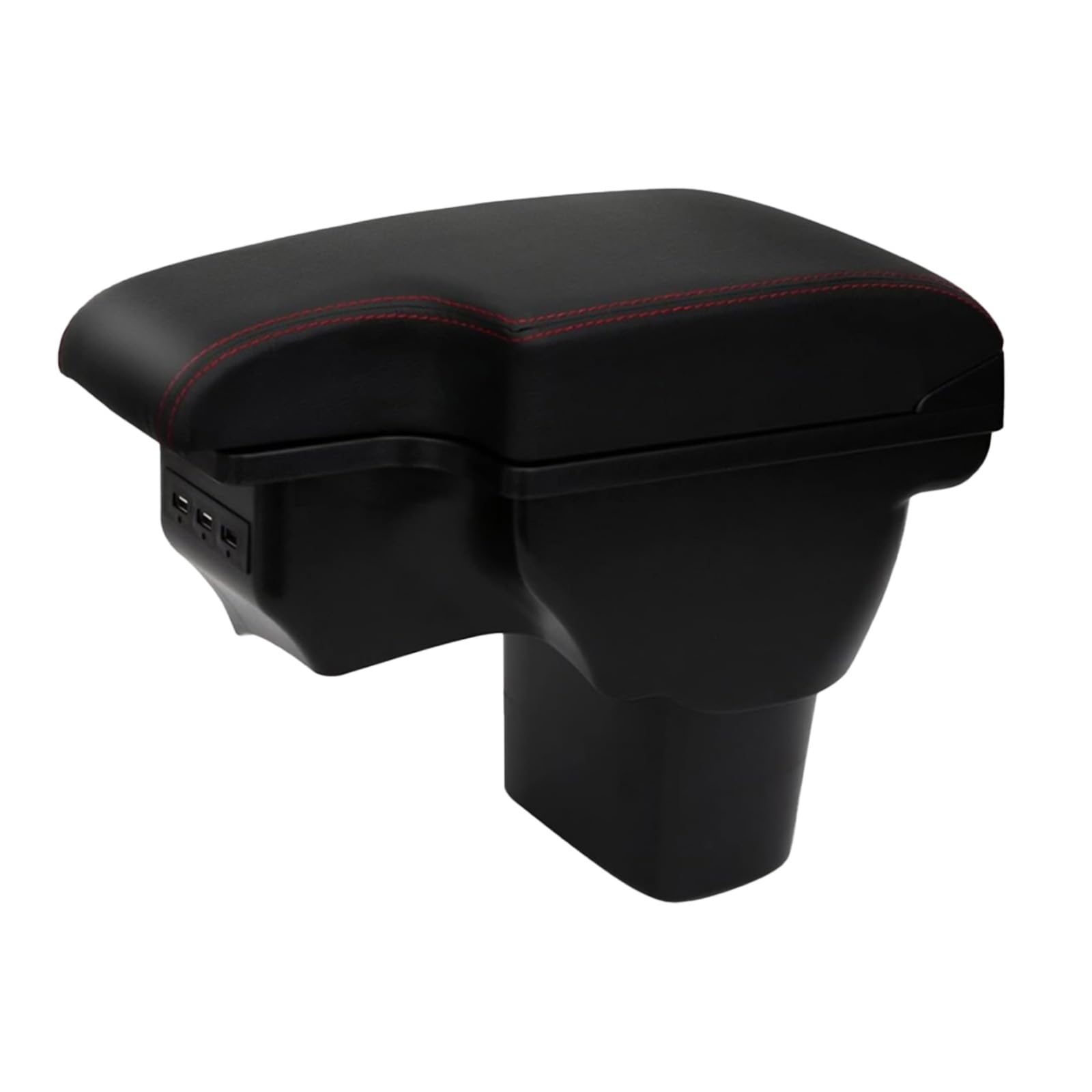 Armlehne Box Kompatibel mit Nissan Juke/Infiniti ESQ 2011-2019 Mittelarmlehne Doppelschicht Auto Aufbewahrungsbox mit 3 USB Schwarzes Leder mit Rot Linien Armlehne Box Kompatibel mit Nissan Juke/Infiniti ESQ 2011-2019 Mittelarmlehne Doppelschicht Auto Aufbewahrungsbox mit 3 USB Schwarzes Leder mit Rot Linien von JinsenTGG