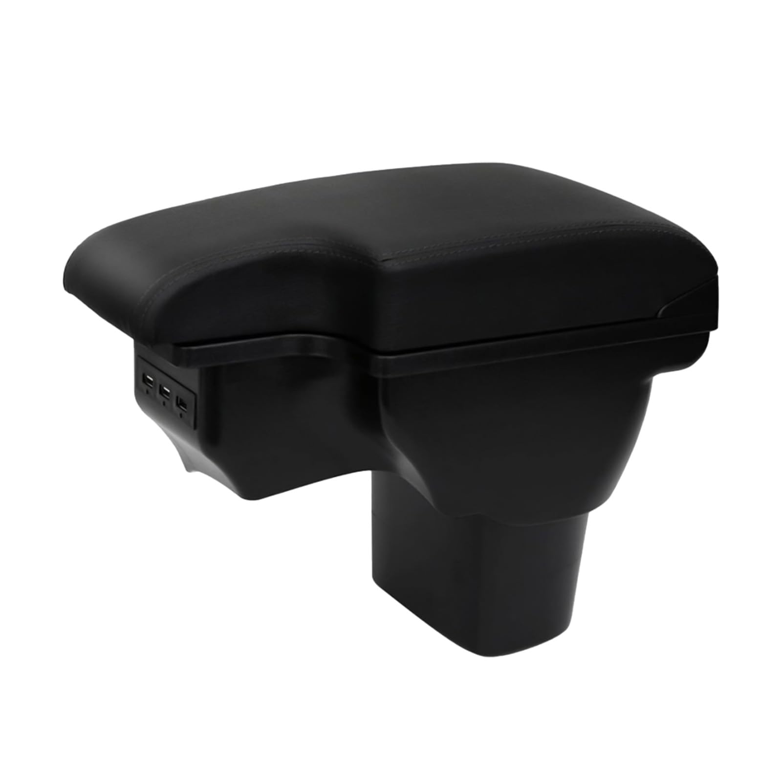 Armlehne Box Kompatibel mit Nissan Juke/Infiniti ESQ 2011-2019 Mittelarmlehne Doppelschicht Auto Aufbewahrungsbox mit 3 USB Schwarzes Leder mit Schwarz Linien Armlehne Box Kompatibel mit Nissan Juke/Infiniti ESQ 2011-2019 Mittelarmlehne Doppelschicht Auto Aufbewahrungsbox mit 3 USB Schwarzes Leder mit Schwarz Linien von JinsenTGG