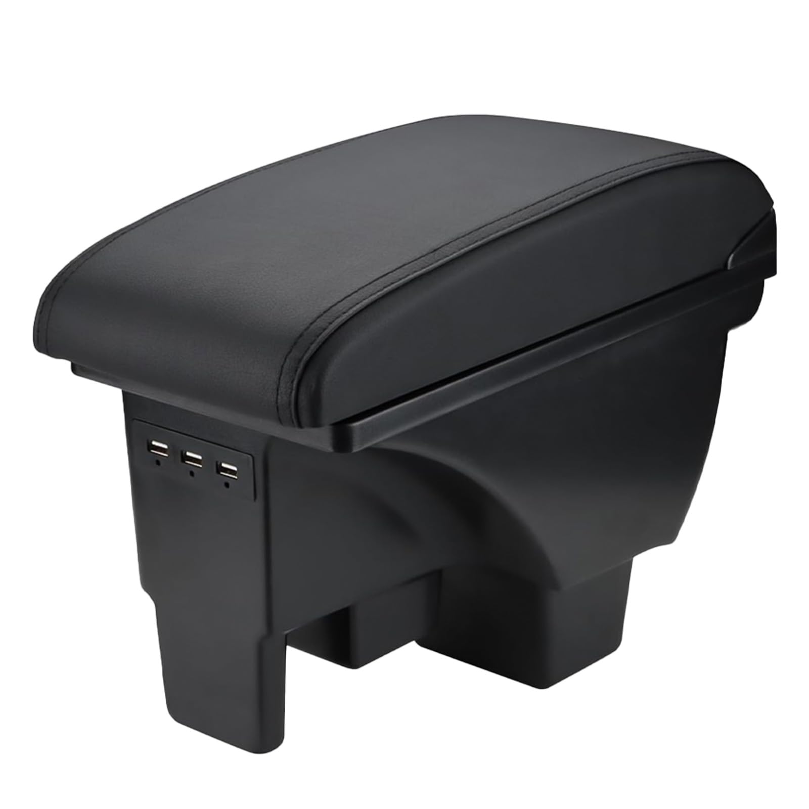 Armlehne Box Kompatibel mit VW Polo 2019 2020 2021 2022 2023 2024 Mittelarmlehne Doppelschicht Auto Aufbewahrungsbox mit 3 USB Schwarzes Leder mit Schwarz Linien Armlehne Box Kompatibel mit VW Polo 2019 2020 2021 2022 2023 2024 Mittelarmlehne Doppelschicht Auto Aufbewahrungsbox mit 3 USB Schwarzes Leder mit Schwarz Linien von JinsenTGG
