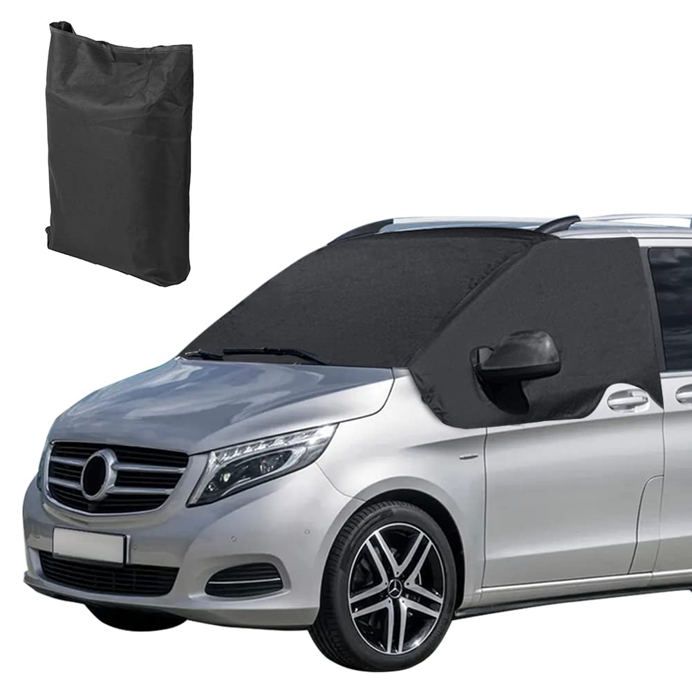 Frontscheibe Wrap Cover Ersatz für Mercedes Benz Vito W447 2014-2022, Sonnenschutz Frontscheibenabdeckung Reisemobil, 600D Wasserdichtes Oxford-Gewebe gegen Schnee EIS Frost Staub Sonne von JinsenTGG