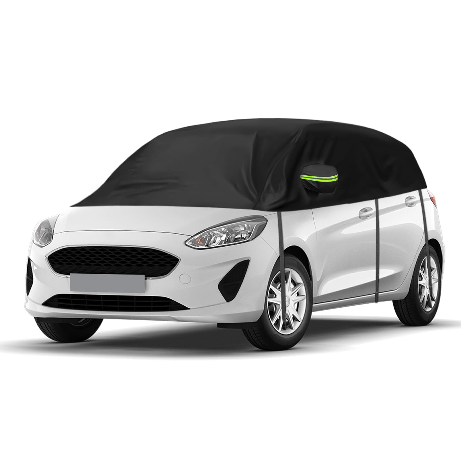 Halbe Autoabdeckung Ersatz für Ford Fiesta Hatchback 2008-2024, Halbgarage Upgrade Verdickter Allwetter Halbabdeckung Reflektierende Autoabdeckung wasserdichte Schutzhülle UV Schutz Schneeschutz Halbe Autoabdeckung Ersatz für Ford Fiesta Hatchback 2008-2024, Halbgarage Upgrade Verdickter Allwetter Halbabdeckung Reflektierende Autoabdeckung wasserdichte Schutzhülle UV Schutz Schneeschutz von JinsenTGG