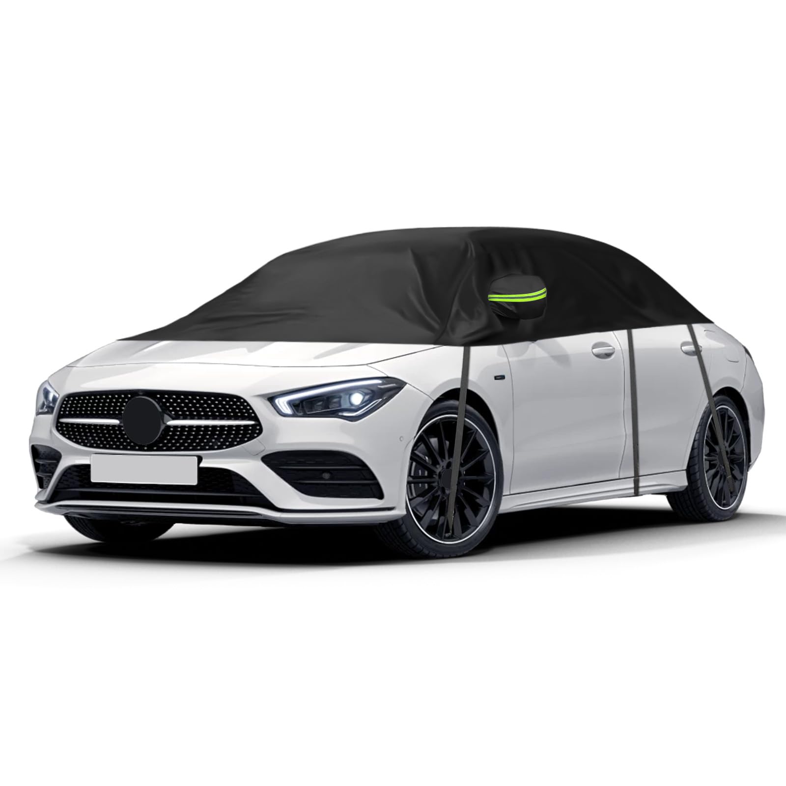 Halbe Autoabdeckung Ersatz für Mercedes-Benz A-Class Hatchback 2013-2024, Halbgarage Upgrade Verdickter Allwetter Halbabdeckung Reflektierende Autoabdeckung wasserdichte Schutzhülle UV-Beständige Halbe Autoabdeckung Ersatz für Mercedes-Benz A-Class Hatchback 2013-2024, Halbgarage Upgrade Verdickter Allwetter Halbabdeckung Reflektierende Autoabdeckung wasserdichte Schutzhülle UV-Beständige von JinsenTGG