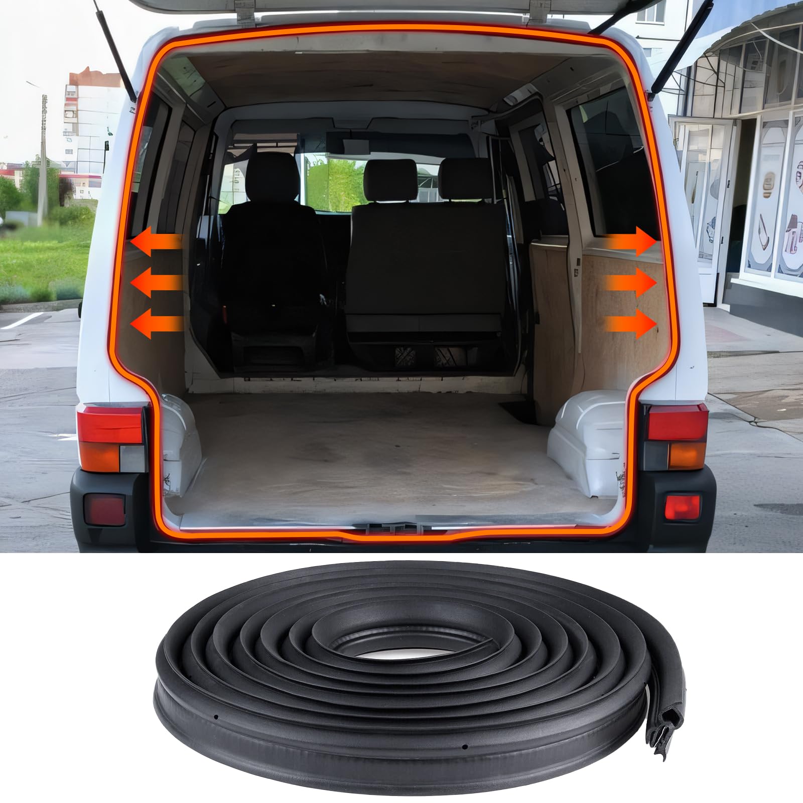 Heckklappendichtung Dichtung Kompatibel mit VW T4 Transporter 1990-2003 Gummidichtung Alle Modelle Bus Kasten Multivan 721827705B Auto Türdichtung Heckklappendichtung Dichtung Kompatibel mit VW T4 Transporter 1990-2003 Gummidichtung Alle Modelle Bus Kasten Multivan 721827705B Auto Türdichtung von JinsenTGG