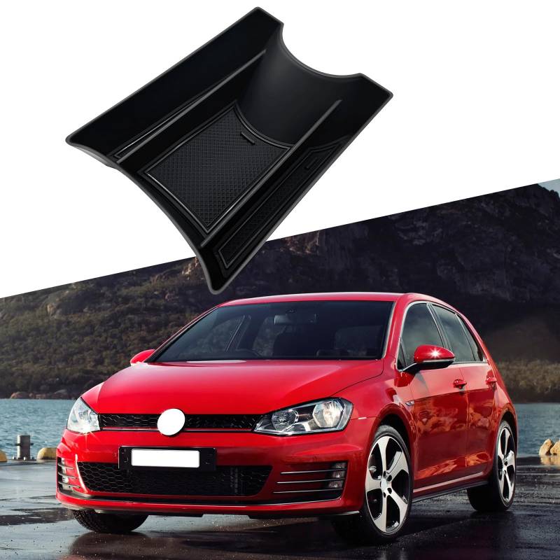 Mittelkonsole Aufbewahrungsbox Kompatibel mit VW UP/e-UP!/UP GTI 2013-2023/Seat MII/MII Electric Kompatibel mit Citigo/-e iV, Mittelarmlehne Handbremse Organizer Storage Box Innen von JinsenTGG