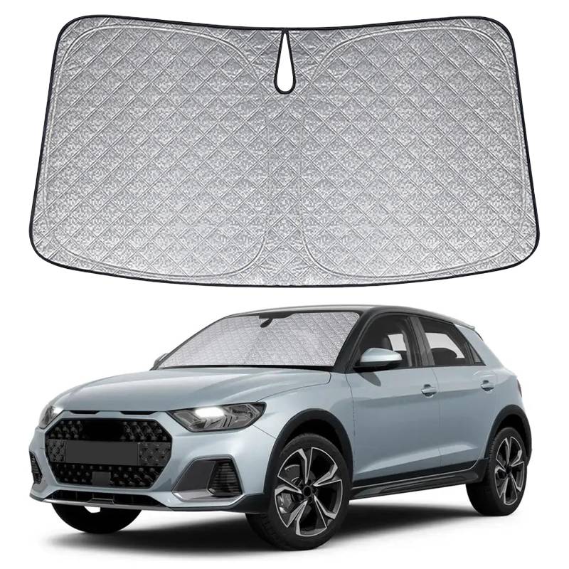 Sonnenschutz Auto Frontscheibe Ersatz für Audi A1 GB 2019-2025, Auto Windschutzscheibe Sonnenschutz Innen, Faltbar Sonnenschirm Auto UV Schutz Reflektierender Staub Schutz Sonnenschutzfolie von JinsenTGG