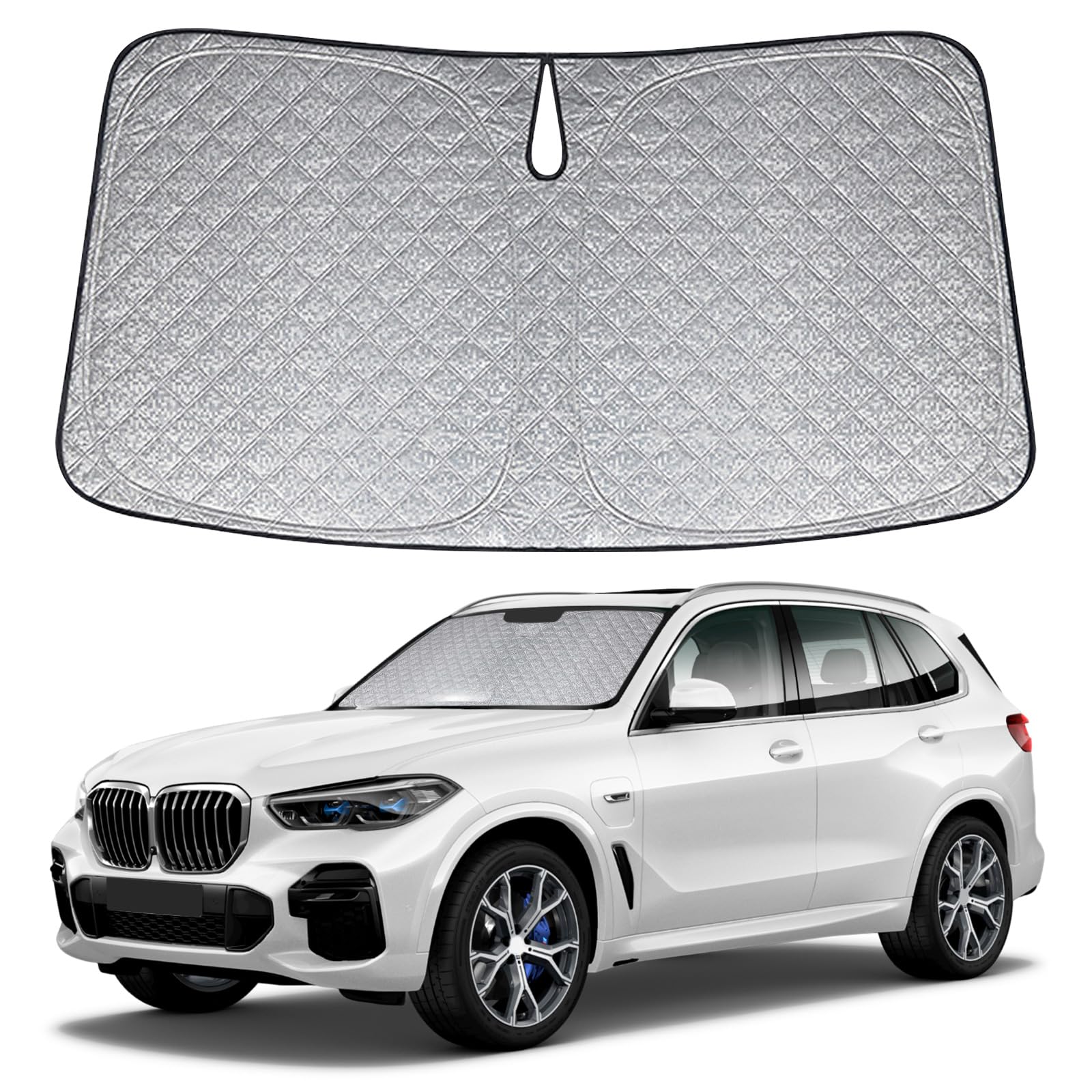 Sonnenschutz Auto Frontscheibe Ersatz für BMW X3 2017-2023, Auto Windschutzscheibe Sonnenschutz Innen, Faltbar Sonnenschirm Auto UV Schutz Reflektierender Staub Schutz Sonnenschutzfolie Zubehör Sonnenschutz Auto Frontscheibe Ersatz für BMW X3 2017-2023, Auto Windschutzscheibe Sonnenschutz Innen, Faltbar Sonnenschirm Auto UV Schutz Reflektierender Staub Schutz Sonnenschutzfolie Zubehör von JinsenTGG