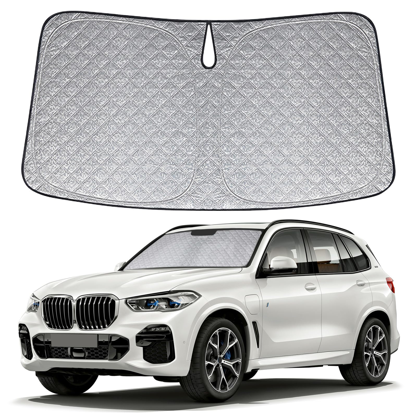 Sonnenschutz Auto Frontscheibe Ersatz für BMW X5 2019-2024, Auto Windschutzscheibe Sonnenschutz Innen, Faltbar Sonnenschirm Auto UV Schutz Reflektierender Staub Schutz Sonnenschutzfolie Zubehör Sonnenschutz Auto Frontscheibe Ersatz für BMW X5 2019-2024, Auto Windschutzscheibe Sonnenschutz Innen, Faltbar Sonnenschirm Auto UV Schutz Reflektierender Staub Schutz Sonnenschutzfolie Zubehör von JinsenTGG