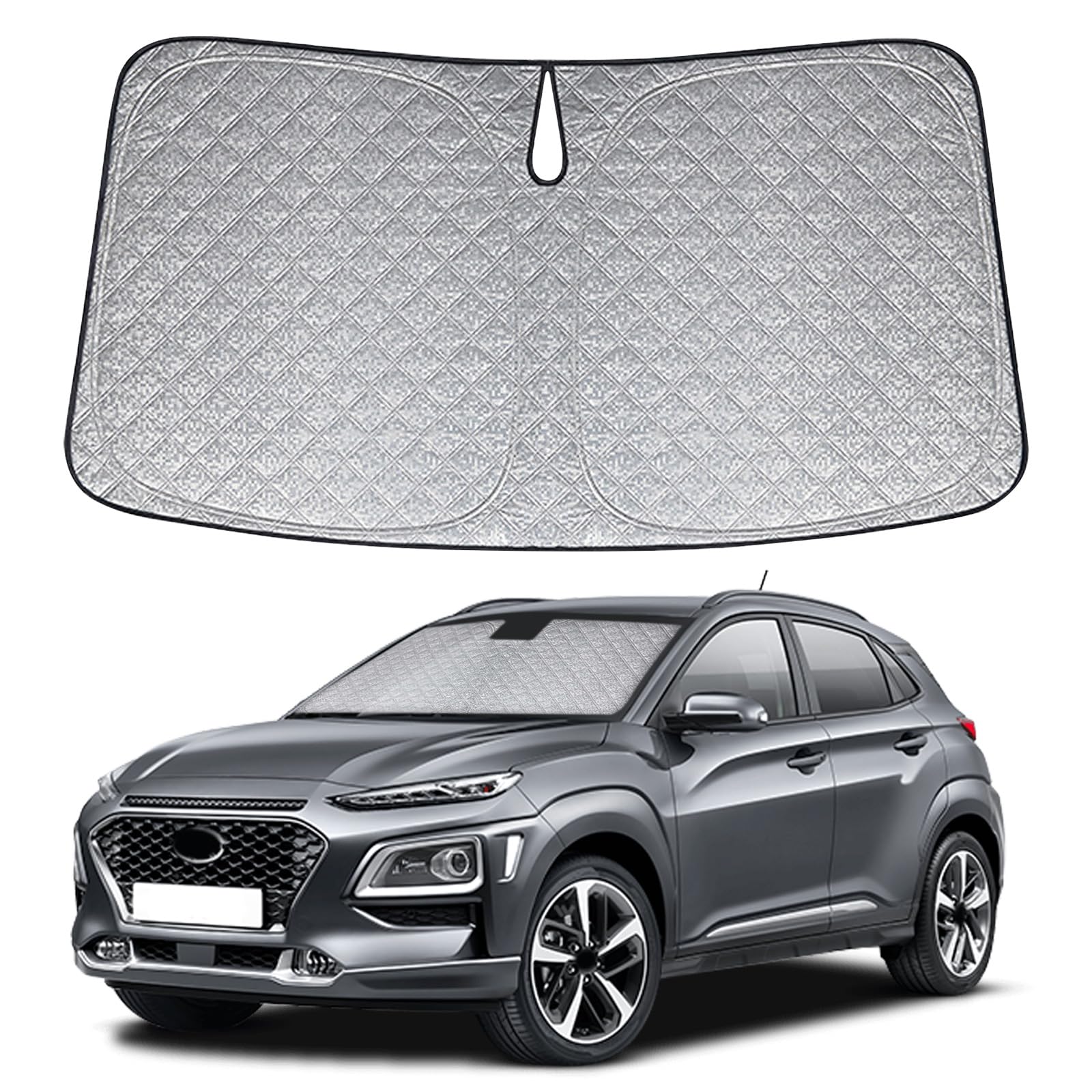 Sonnenschutz Auto Frontscheibe Ersatz für Hyundai Kona 2017-2024, Auto Windschutzscheibe Sonnenschutz Innen, Faltbar Sonnenschirm Auto UV Schutz Reflektierender Staub Schutz Sonnenschutzfolie Zubehör Sonnenschutz Auto Frontscheibe Ersatz für Hyundai Kona 2017-2024, Auto Windschutzscheibe Sonnenschutz Innen, Faltbar Sonnenschirm Auto UV Schutz Reflektierender Staub Schutz Sonnenschutzfolie Zubehör von JinsenTGG