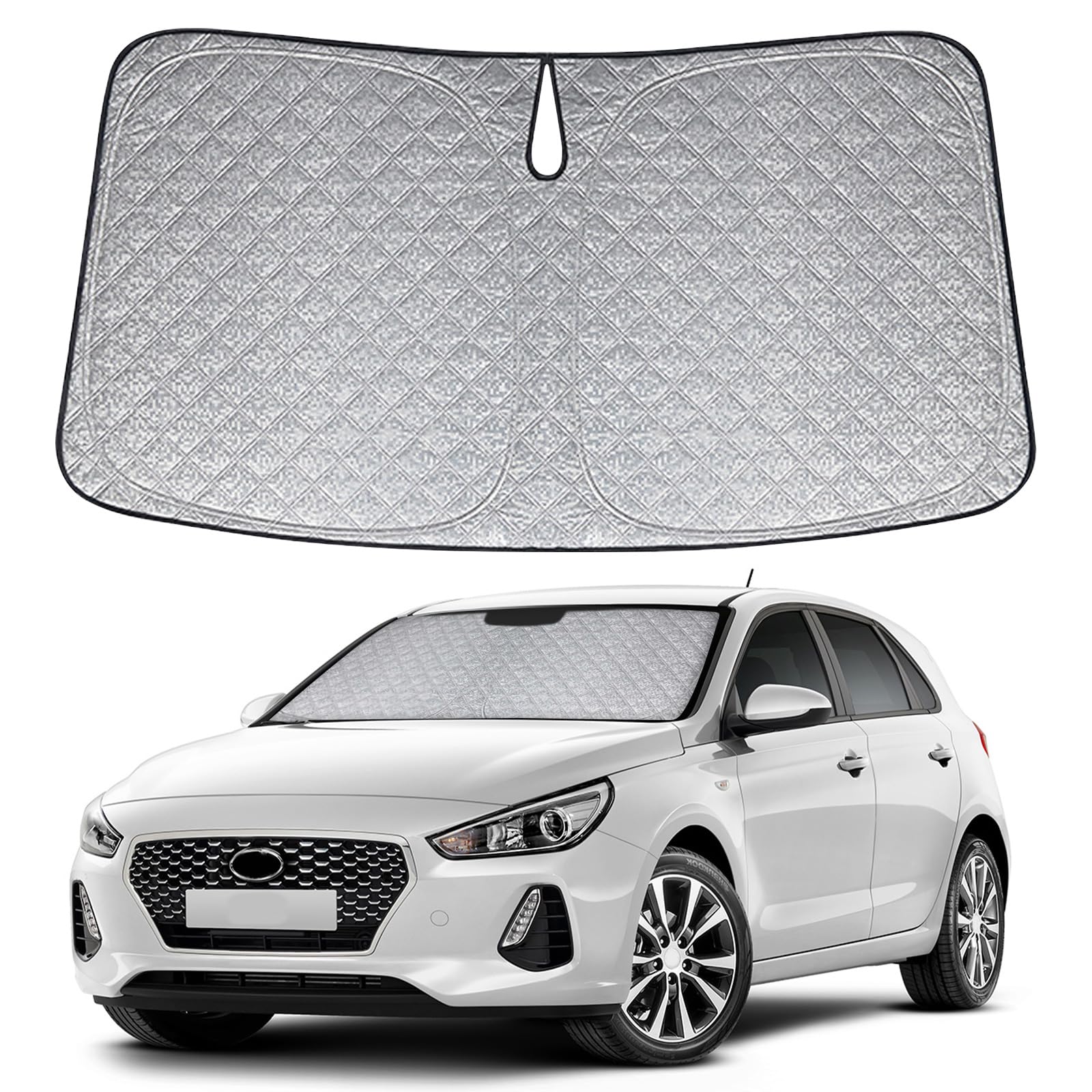 Sonnenschutz Auto Frontscheibe Ersatz für Hyundai i30 2016-2024, Auto Windschutzscheibe Sonnenschutz Innen, Faltbar Sonnenschirm Auto UV Schutz Reflektierender Staub Schutz Sonnenschutzfolie Zubehör Sonnenschutz Auto Frontscheibe Ersatz für Hyundai i30 2016-2024, Auto Windschutzscheibe Sonnenschutz Innen, Faltbar Sonnenschirm Auto UV Schutz Reflektierender Staub Schutz Sonnenschutzfolie Zubehör von JinsenTGG