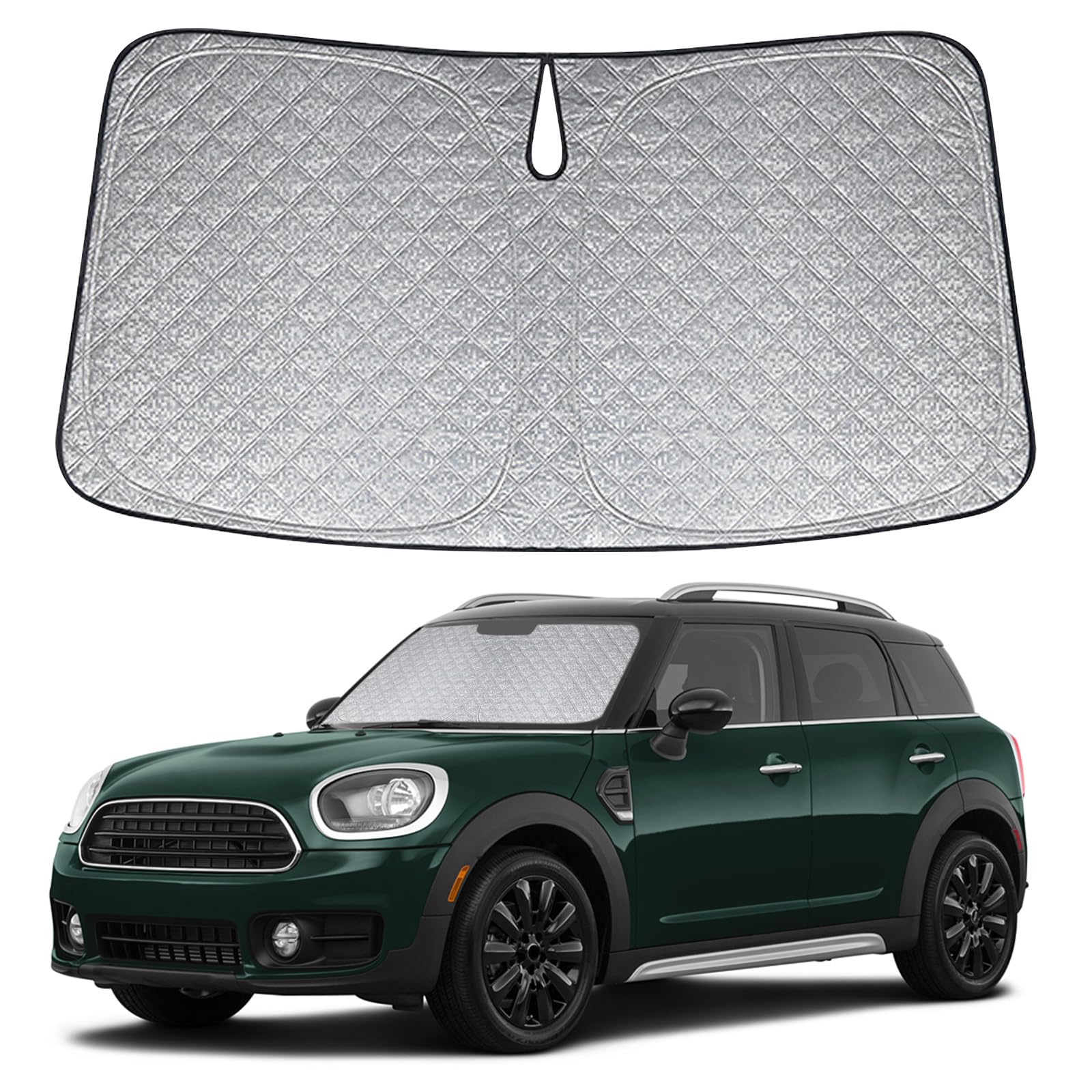 Sonnenschutz Auto Frontscheibe Ersatz für Mini Countryman R60/F60 2010-2023, Auto Windschutzscheibe Sonnenschutz Innen, Faltbar Sonnenschirm UV Schutz Reflektierender Staub Sonnenschutzfolie Zubehör Sonnenschutz Auto Frontscheibe Ersatz für Mini Countryman R60/F60 2010-2023, Auto Windschutzscheibe Sonnenschutz Innen, Faltbar Sonnenschirm UV Schutz Reflektierender Staub Sonnenschutzfolie Zubehör von JinsenTGG