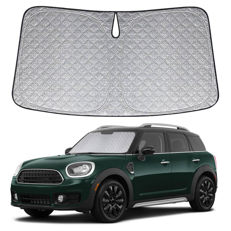 Sonnenschutz Auto Frontscheibe Ersatz für Mini Countryman R60/F60 2010-2023, Auto Windschutzscheibe Sonnenschutz Innen, Faltbar Sonnenschirm UV Schutz Reflektierender Staub Sonnenschutzfolie Zubehör von JinsenTGG